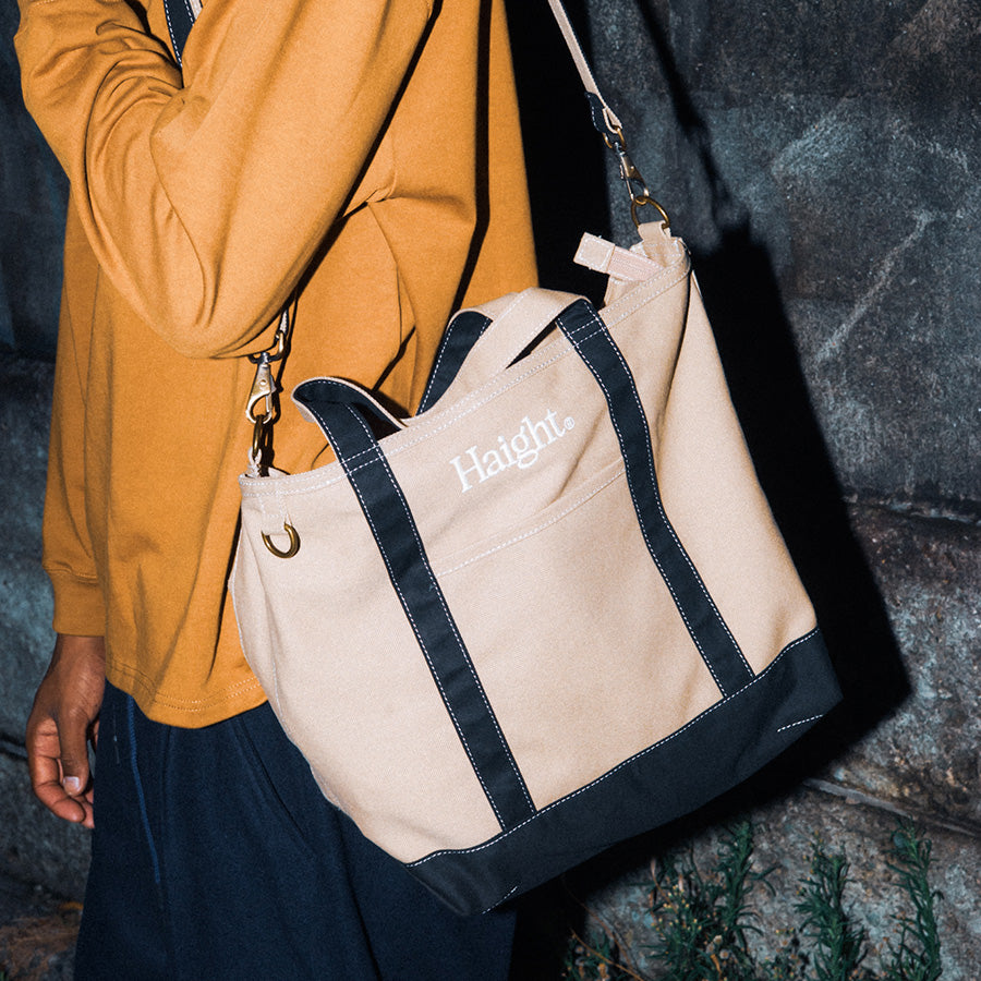 HAIGHT SHOULDER TOTE BAG トートバッグ サンド モデル着用 HTAW-260002