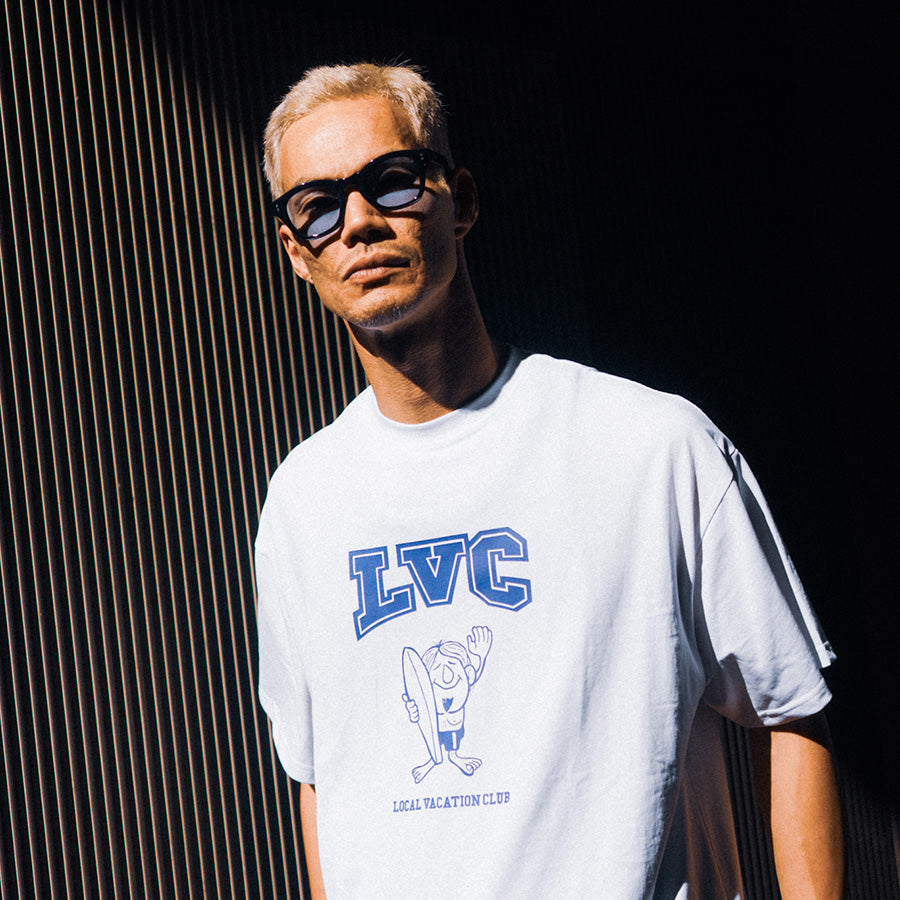 HAIGHT WELLINGTON SUNGLASSES サングラス ブラック×ブルー モデル着用 HTAW-267007