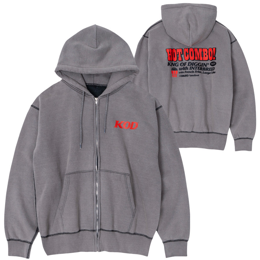 INTERBREED ( インターブリード ) × KING OF DIGGIN' Faded Zip Hoodie パーカー コラボ – BLACK  STORE