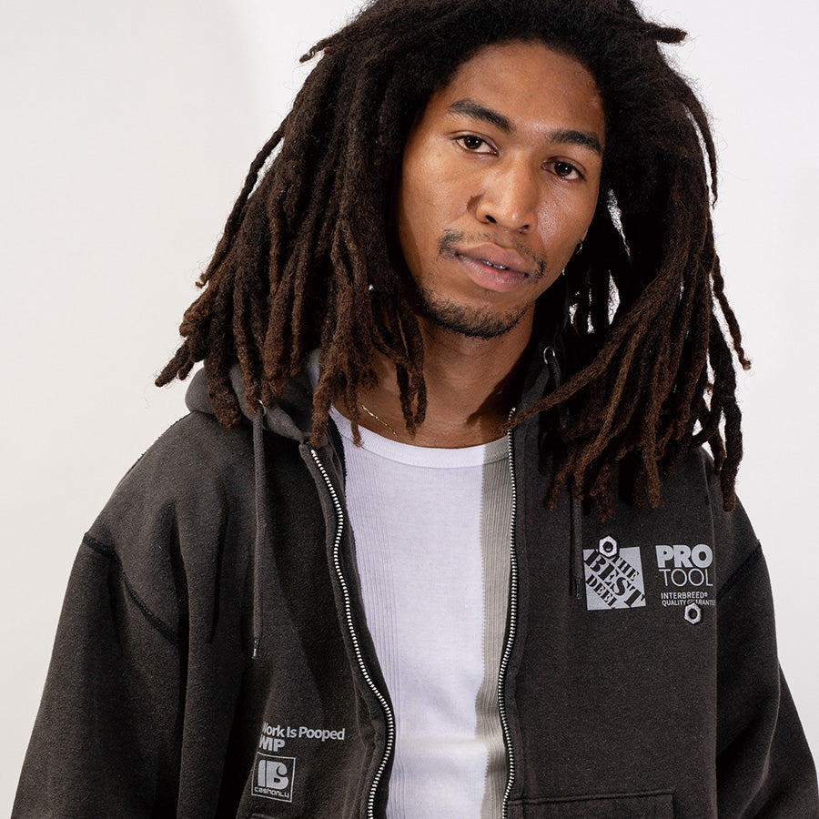 INTERBREED ( インターブリード ) WIP Faded Zip Hoodie ジップパーカー