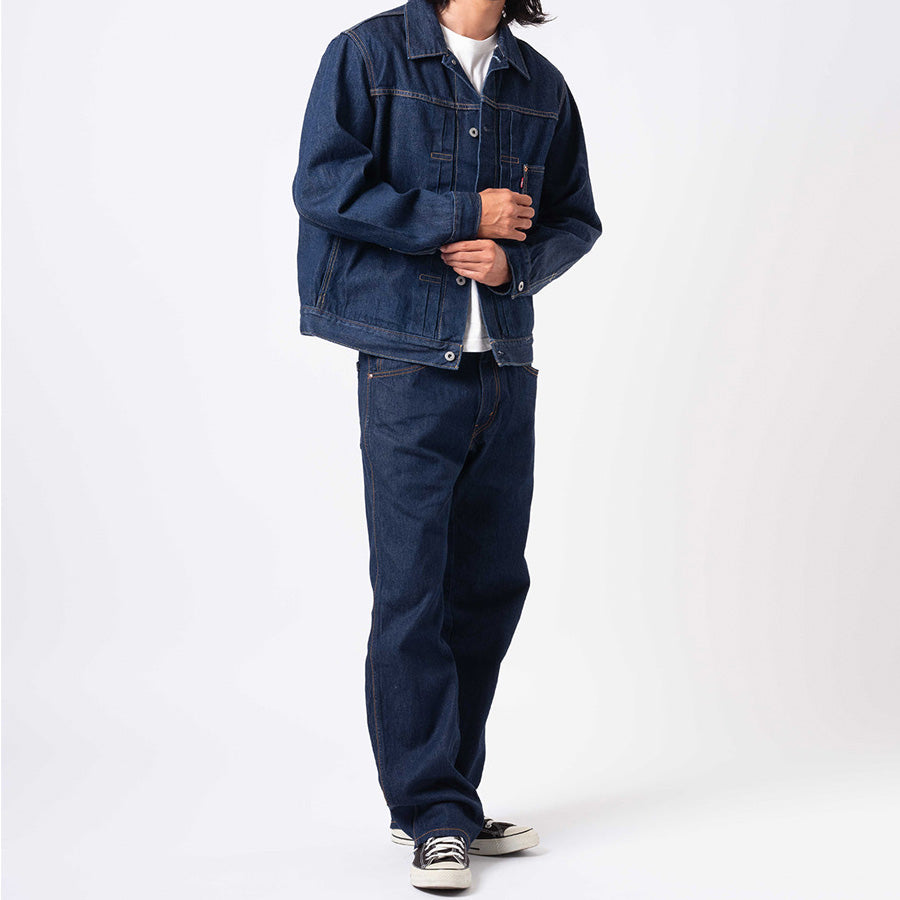Levi's TYPE I トラッカージャケット ダークインディゴ セルビッジ メンズ スタイリング