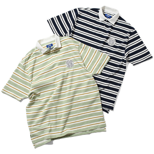 LFYT ATHLEISURE STRIPED POLO SHIRT ネイビー グリーン 2カラー比較画像