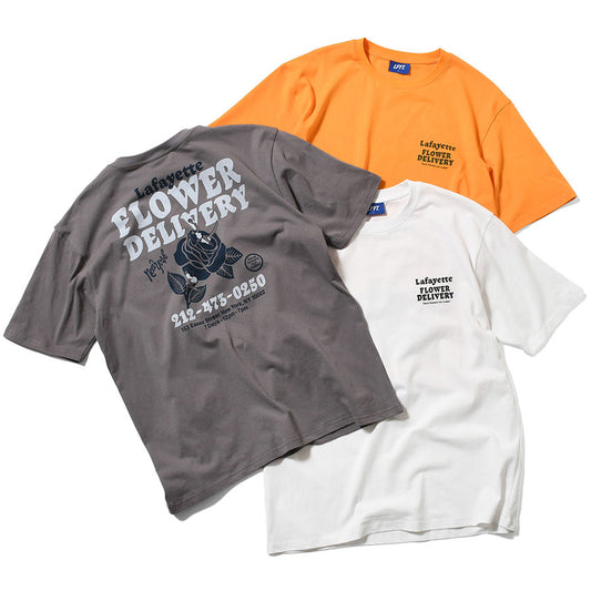 LFYT FLOWER DELIVERY TEE ホワイト チャコール イエロー 3カラー比較画像