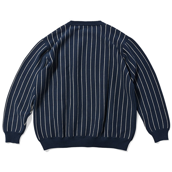 Pinstripe Cotton Sweater