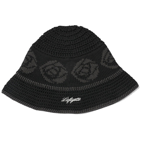 Rose Knit Bucket Hat