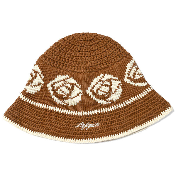 Rose Knit Bucket Hat