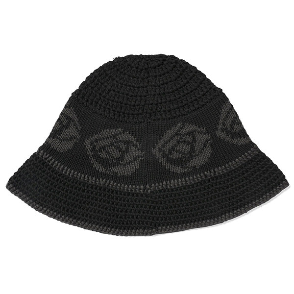 Rose Knit Bucket Hat