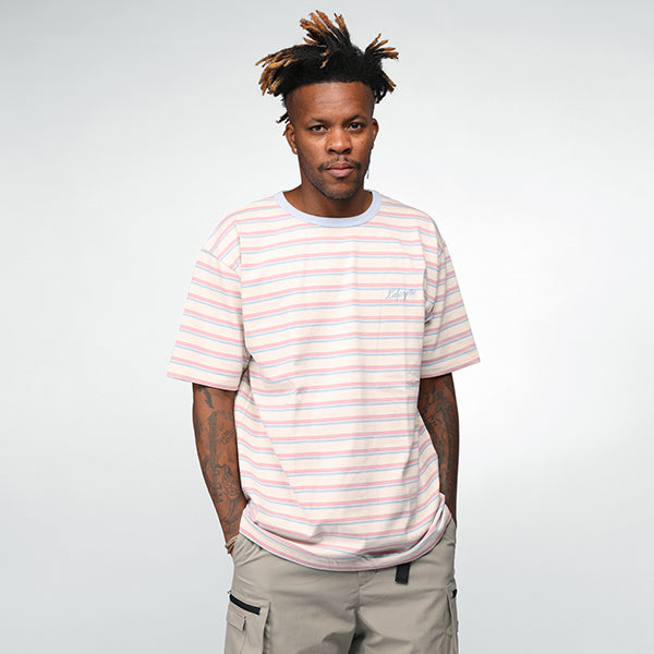 Script Logo Multi Striped Tee