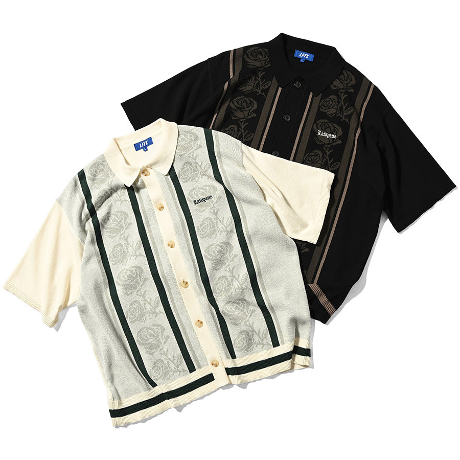 LFYT ( エルエフワイティー ) ROSE SUMMER KNIT SHIRT サマーニットシャツ