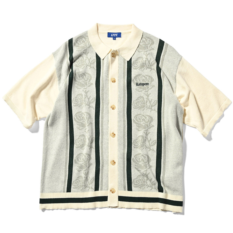 LFYT ( エルエフワイティー ) ROSE SUMMER KNIT SHIRT サマーニットシャツ