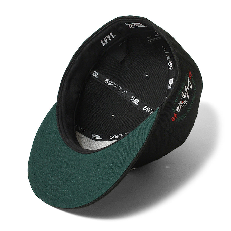 LFYT × NEW ERA LF LOGO 59FIFTY FITTED CAP PANTHER キャップ ブラック キャップ裏側 LA261405