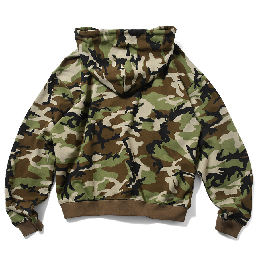 LFYT ZIPパーカー ウッドランドカモ 背面