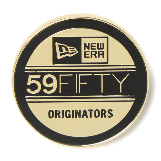 NEW ERA ピンズ 59FIFTY バイザーステッカー ゴールド ブラック 正面