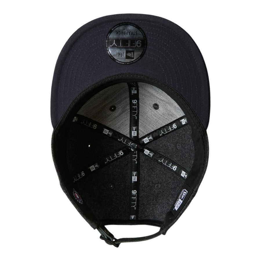 NEW ERA 9FIFTY MLB Wool Melton ニューヨーク・ヤンキース キャップ グレー/ネイビー 裏側全体 15136997