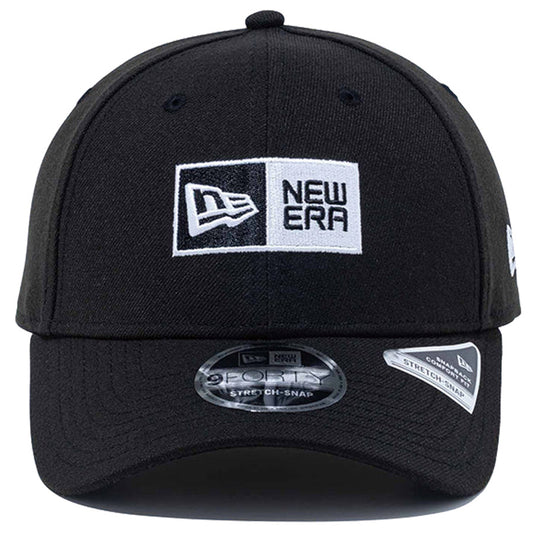 NEW ERA 9FORTY キャップ ブラック ホワイト 左斜め