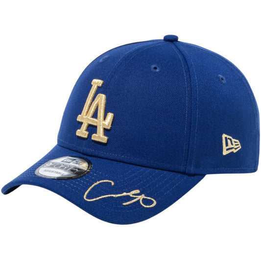 NEW ERA 9FORTY Japan Players Signature ドジャース 大谷翔平 キャップ ダークロイヤル/ゴールド 左斜め 15372625