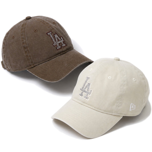 NEW ERA 9TWENTY Rhinestone ドジャース キャップ ストーン ブラウン 2カラー 15137189 15137190