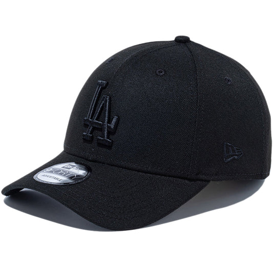 NEW ERA 9FORTY ロサンゼルス・ドジャース ブラック×ブラック 左斜め