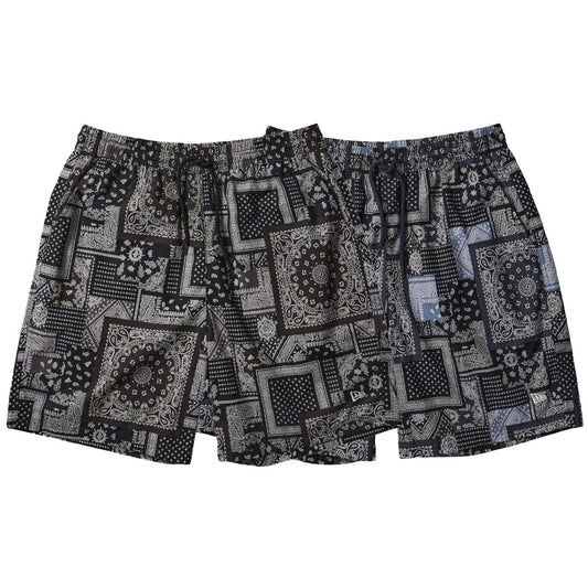 NEW ERA イージー ショートパンツ Oriental Paisley ブラック ネイビー 2カラー比較画像