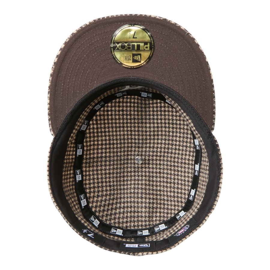 NEW ERA Pillbox ピルボックス ガンクラブチェック ボストン・レッドソックス キャップ ブラウン 裏側 15136895