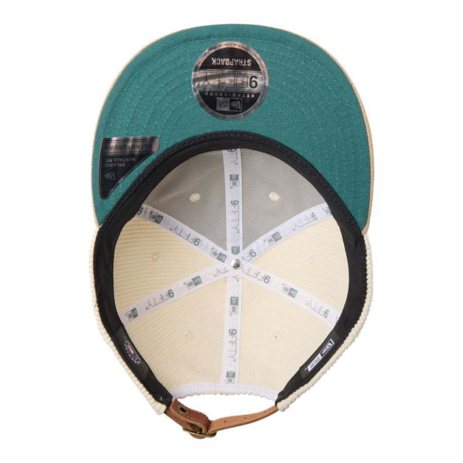 NEW ERA RC 9FIFTY コーデュロイ ロサンゼルス・ドジャース キャップ アイボリー/ベージュ 裏側 全体 15136889