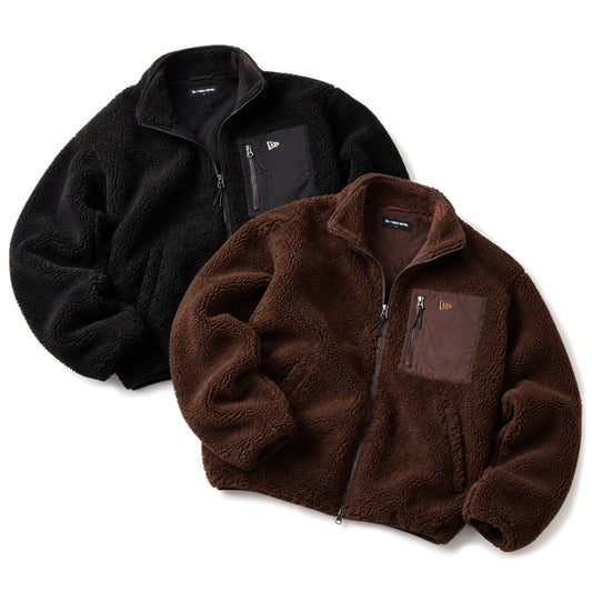 NEW ERA ボアブルゾン ブラック バーントウッド 2カラー シープボア