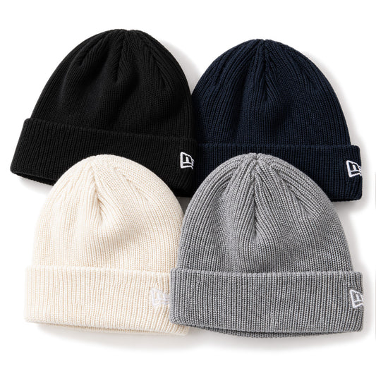 NEW ERA ソフト カフニット ベーシック ニットキャップ オフホワイト ブラック ネイビー ヘザーグレー 4カラー
