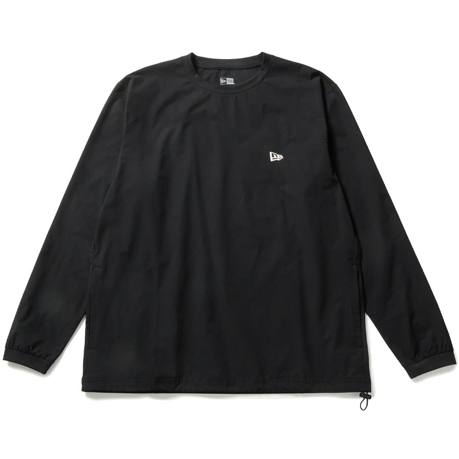 NIKE ナイロンエナメルプルオーバーシャツ 刺繍ロゴ 野球ピステ 黒 M NEW ERA（ニューエラ） ユーティリティー ピステ 長袖 ブラック