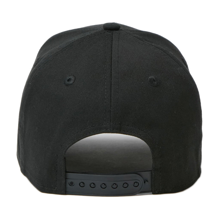 NEW ERA Youth 9FORTY A-Frame Tagging Logo キッズ キャップ ブラック クローム/ブラック 背面 スナップバック サイズ調整 15124984 15124983