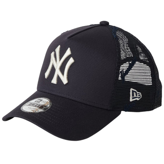 NEW ERA キッズ Youth 9FORTY A-Frame トラッカー ヤンキース ネイビー 左斜め画像