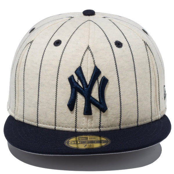 ニューエラ キャップ NEW ERA 59FIFTY MLB Oatmeal Heather ニューヨーク・ヤンキース オートミール ネイビーバイザー