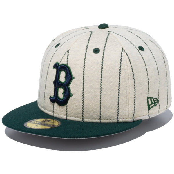ニューエラ キャップ NEW ERA 59FIFTY MLB Oatmeal Heather ボストン・レッドソックス オートミール ダークグリーンバイザー