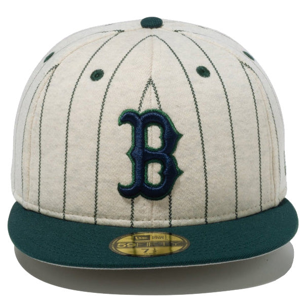 ニューエラ キャップ NEW ERA 59FIFTY MLB Oatmeal Heather ボストン・レッドソックス オートミール ダークグリーンバイザー