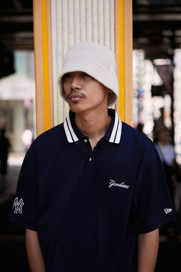 NEW ERA ニューエラ 半袖 オーバーサイズド ポロシャツ MLB Apparel ニューヨーク・ヤンキース