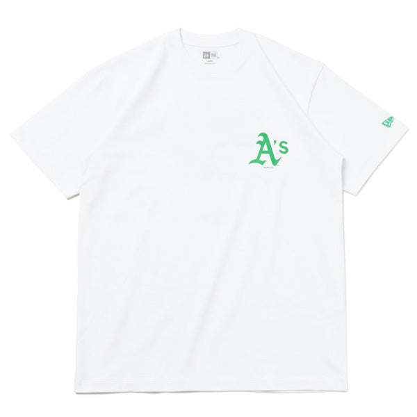 NEW ERA ニューエラ 半袖 コットン Tシャツ MLB Apparel World Series オークランド・アスレチックス ホワイト レギュラーフィット