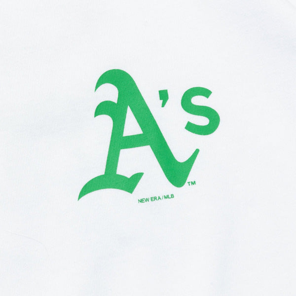 NEW ERA ニューエラ 半袖 コットン Tシャツ MLB Apparel World Series オークランド・アスレチックス ホワイト レギュラーフィット