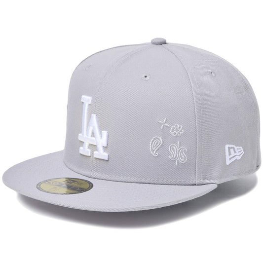 NEW ERA(ニューエラ)59FIFTY ドジャース ペイズリー刺繍 グレー 左斜め