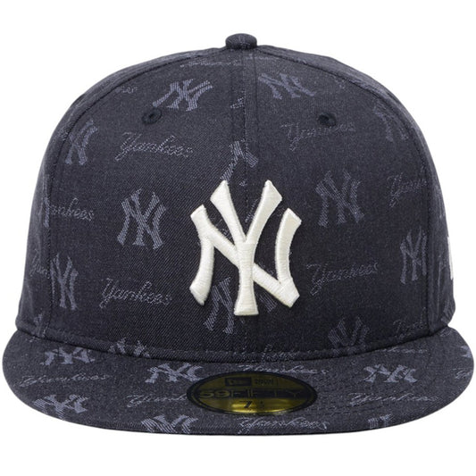 NEW ERA 59FIFTY ヤンキース ジャカード ブラック 正面