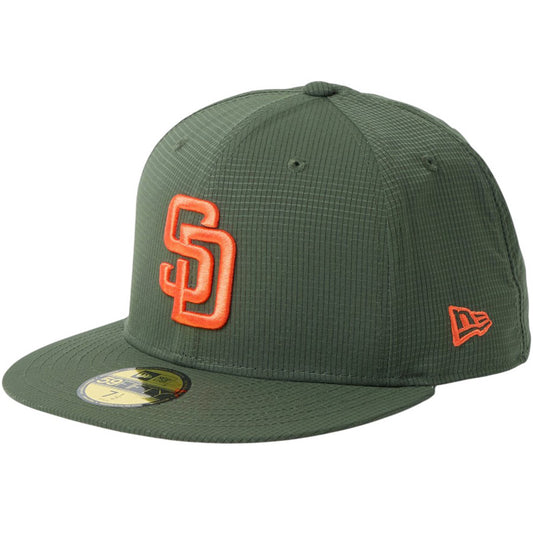 NEW ERA 59FIFTY Tech Air Dot Air サンディエゴ・パドレス アウトドア ダークグリーン キャップ
