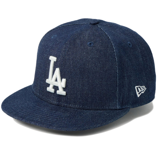 NEW ERA(ニューエラ) 9FIFTY ドジャース デニムキャップ 左斜め