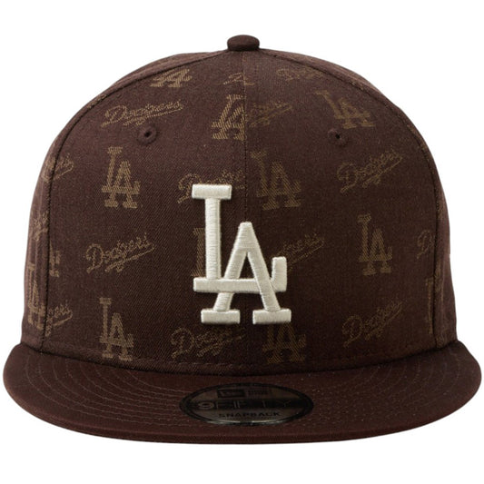 NEW ERA 9FIFTY ドジャース ジャカード ブラウン 正面