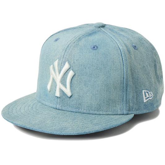 NEW ERA(ニューエラ) 9FIFTY ヤンキース デニム キャップ 左斜め