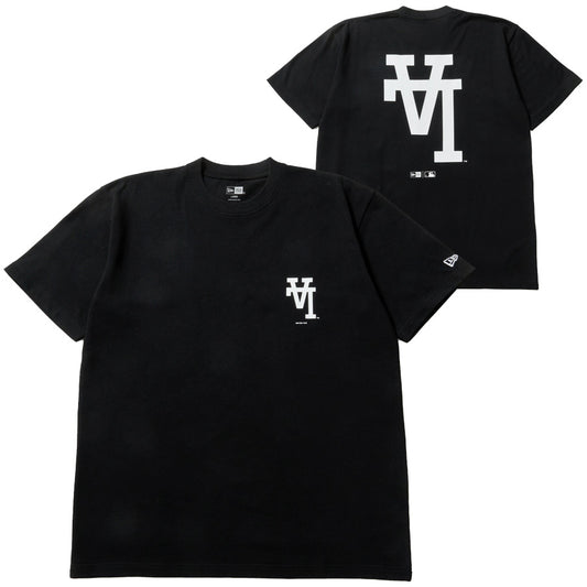 NEW ERA ドジャース Upside Down Tシャツ ブラック 正面