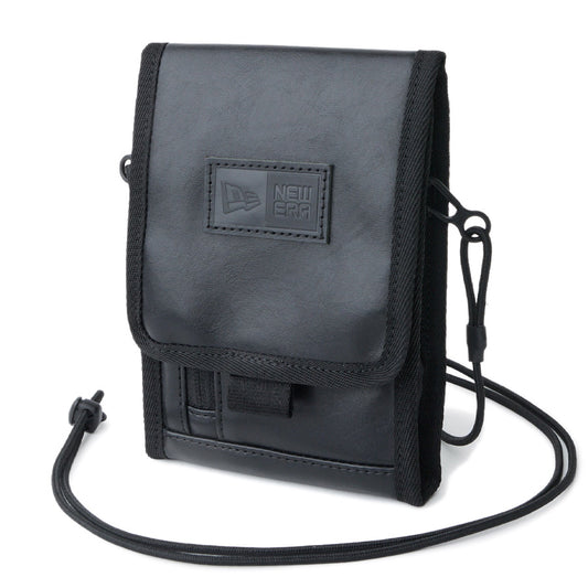 NEW ERA(ニューエラ)ネックポーチ 0.3L シンセティックレザー ブラック