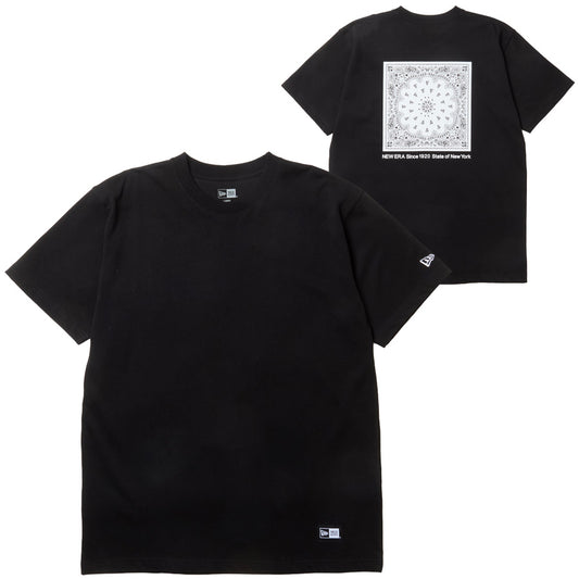 NEW ERA ペイズリーTシャツ ブラック 表裏比較