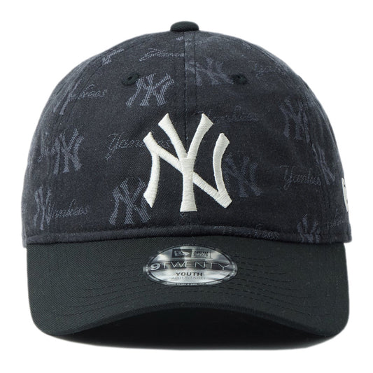 NEW ERA キッズ 9TWENTY ヤンキース ブラック 正面