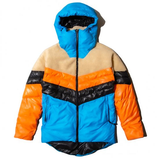 Nylon and Boa Combi Puffed Jacket