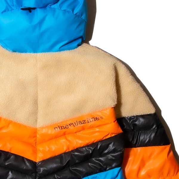 Nylon and Boa Combi Puffed Jacket