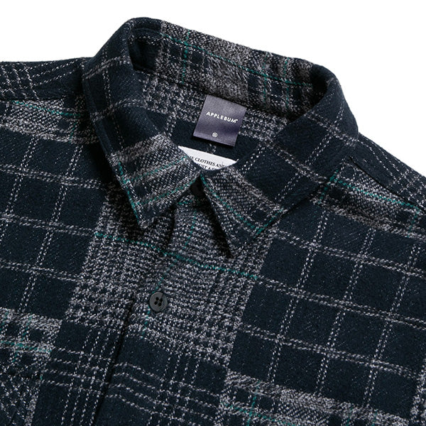 Tweed Patchwork Nel Shirt