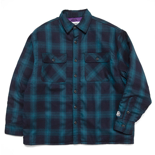 Ombre Check Shirt Jacket